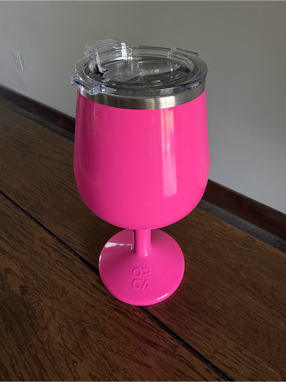 ORCA VINO 15oz Insulated Stainless Steel Wine Cup W/ Flip Lid | Pink